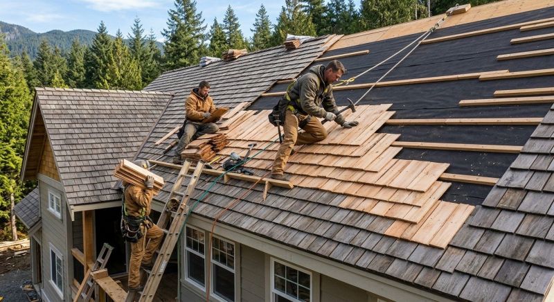 Natural Wood Roof Installation in Alexandria, VA